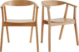 Skandinavische Stühle aus Holz (2er-Set) BAHIA
