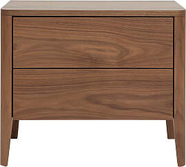 Skandinavischer Nachttisch mit zwei Schubladen