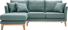 Skandinavisches 3/4-Sitzer-Ecksofa linksseitig mit 