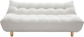 Skandinavisches Schlafsofa aus weißem Stoff mit