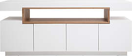 Skandinavisches Sideboard in glänzendem Weiß und 