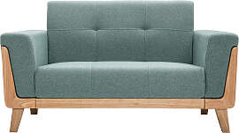 Skandinavisches Sofa 2-Sitzer aus graugrünem