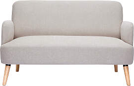 Skandinavisches Sofa aus beigem Stoff mit