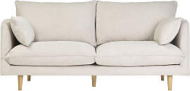 Skandinavisches Sofa aus beigem Stoff mit