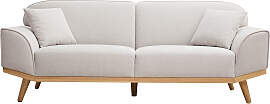 Skandinavisches Sofa aus beigem Stoff mit