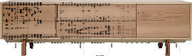 Skandinavisches TV-Möbel aus hellem Holz B180cm
