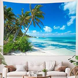 Skcess Wandteppich Natur Strand Meer Landschaft,