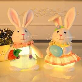 Skeadex 2 Stück Osterdeko Hase Figuren, Ostern