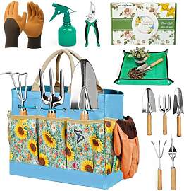 SLARMOR Gartenwerkzeug Set, 11 Stück Edelstahl