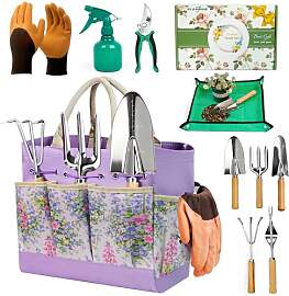 SLARMOR Gartenwerkzeug Set, 11 Stück Edelstahl