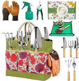 SLARMOR Gartenwerkzeug Set, 11 Stück Edelstahl