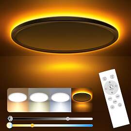 slochi LED Deckenleuchte, 24W Deckenlampe Flach