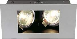 SLV 2-flammiger Einbaustrahler Indi Rec 2s silber