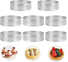 Smallterm 8 Stück Tortenring Tartelette Förmchen 