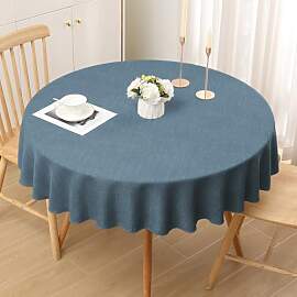 smiry Leinenoptik Tischdecke Abwaschbar