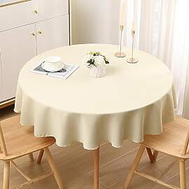 smiry Leinenoptik Tischdecke Abwaschbar