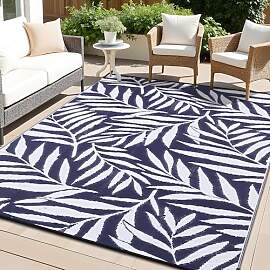 Smiry Outdoor Teppich Wasserfest Balkon Camping