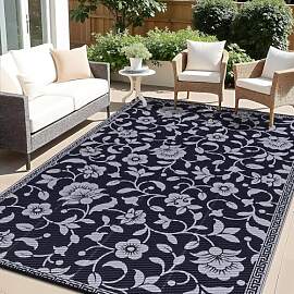 smiry Outdoor Teppich Wasserfest Balkon Camping