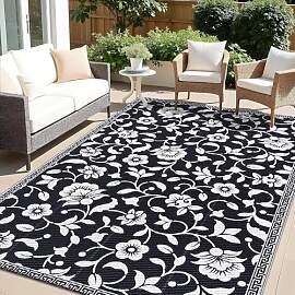 smiry Outdoor Teppich Wasserfest Balkon Camping