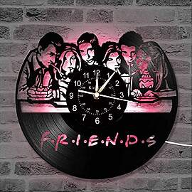 Smotly Vinyl Wanduhr, 3D kreative Freunde Serie