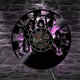 Smotly Vinyl Wanduhr, KISS Bandform Thema Rekord