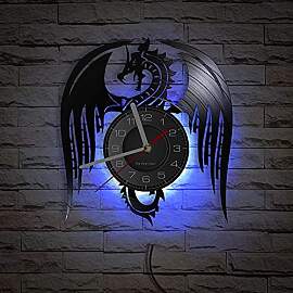 Smotly Vinyl Wanduhr, Mythical Beast Flying Dragon 