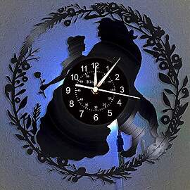 Smotly Vinyl Wanduhr, Schönheit und Tier 3D
