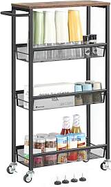 smusei Schlanker Rollwagen, 42 x 18.5 x 76 cm, 4