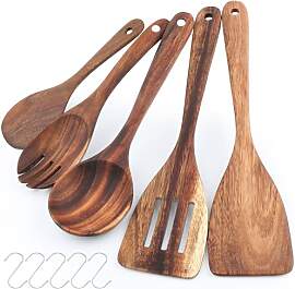 SneiDr Kochlöffel Set Holz 5 Teile Küchenhelfer
