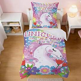 Snugoria Bettwäsche 135x200 für Kinder Mädchen, 