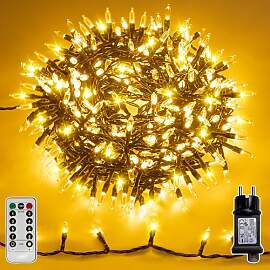 Soagrc Lichterkette Außen 25m 500 LED Warmweiß,