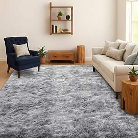 SOANNY Hochflor Wohnzimmer Teppich, Waschbar