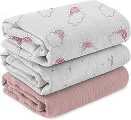 Soarwg Kids Musselin Pucktücher für Neugeborene, 