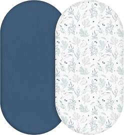 Soarwg Kids Spannbettlaken Kinderwagen 2er-Pack,