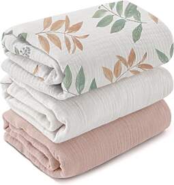 Soarwg Musselin Tuch für Neugeborene, 3 Stück