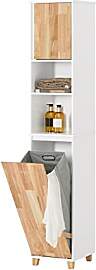 SoBuy Badezimmerschrank mit Wäschekorb –