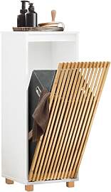 SoBuy Badezimmerschrank mit Wäschekorb –