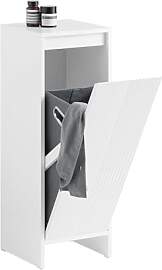 SoBuy Badezimmerschrank mit Wäschekorb –