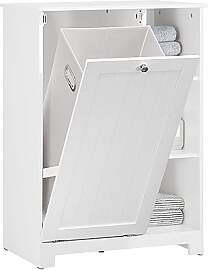 SoBuy Badezimmerschrank mit Wäschesack –