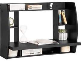 SoBuy FWT18 Wandtisch in schwarz, Wandschrank