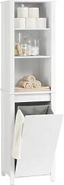 SoBuy Hochschrank mit ausklappbarem Wäschesack -