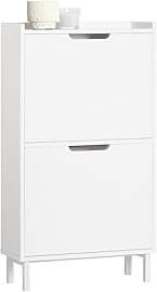 SoBuy Schuhschrank schmal mit 2 Klappen