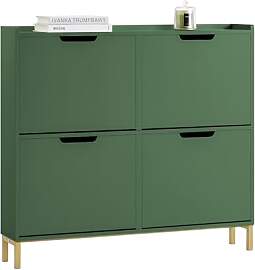 SoBuy Schuhschrank schmal mit 4 Klappen