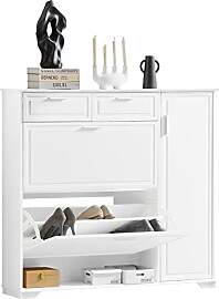 SoBuy Schuhschrank Schmal Schuhkipper mit 2