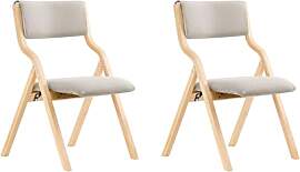 SoBuy Set mit 2 Klappstühlen aus Holz,
