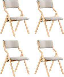 SoBuy Set mit 4 Klappstühlen aus Holz,
