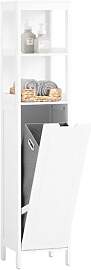 SoBuy Wäscheschrank schmal – 145cm Badregal
