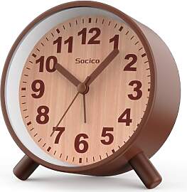 SOCICO Analoger Wecker, Runde