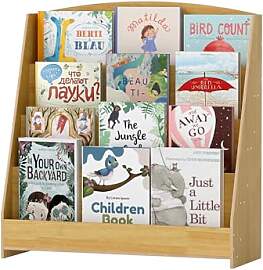 SOCOMFAY 4 Tier Bücherregal Kinder Montessori