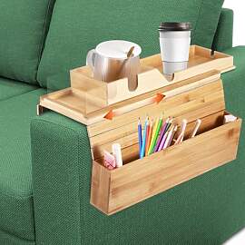 Sofa Armlehnen Tablett Flexibel Holz Bambus